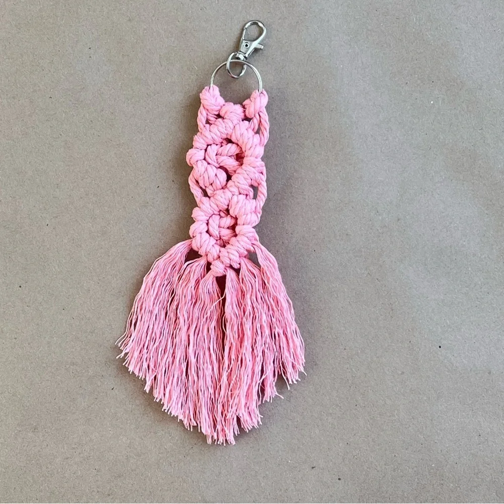 Macrame Handcrafted Keychain Boho Chic Style
